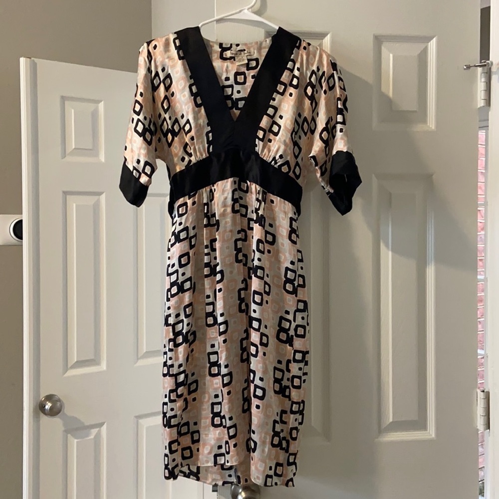 Vintage 100% Pure Silk Japanese Style Kimono Dress